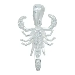 Dije Plata Ley .925 Alacrán con Zirconia Transparente - Imagen 1