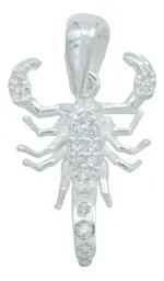 Dije Plata Ley .925 Alacrán con Zirconia Transparente - Imagen 1