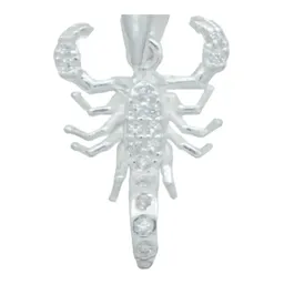 Dije Plata Ley .925 Alacrán con Zirconia Transparente - Imagen 2