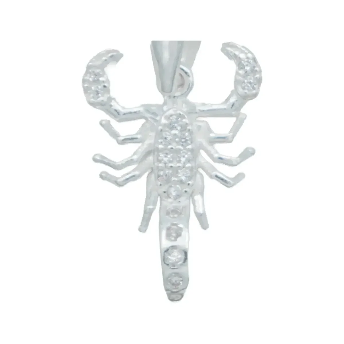 Dije Plata Ley .925 Alacrán con Zirconia Transparente - Imagen 2