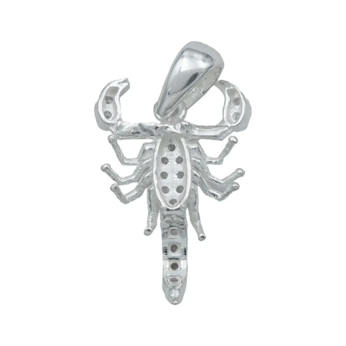 Dije Plata Ley .925 Alacrán con Zirconia Transparente - Imagen 3