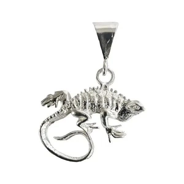 Dije Plata Ley 925 Diseño Iguana Artesanal Mexicana - Imagen 1