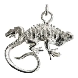 Dije Plata Ley 925 Diseño Iguana Artesanal Mexicana - Imagen 2