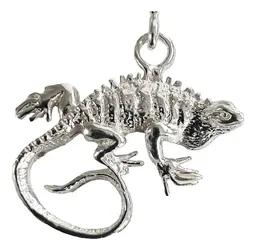 Dije Plata Ley 925 Diseño Iguana Artesanal Mexicana - Imagen 2