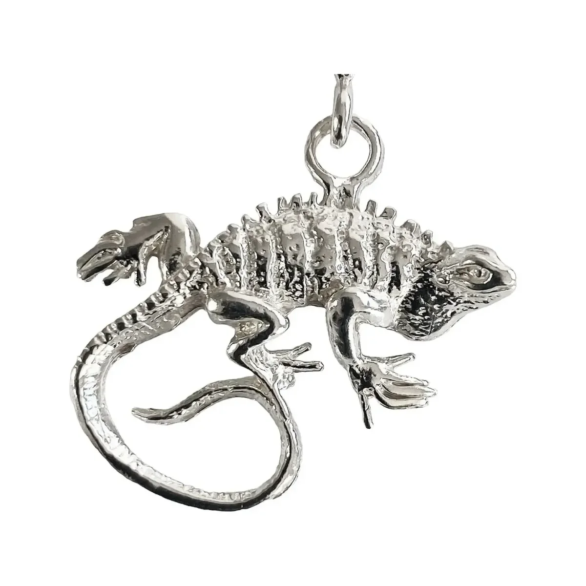 Dije Plata Ley 925 Diseño Iguana Artesanal Mexicana - Imagen 2