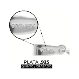 Dije Plata Ley .925 Nudo de Bruja con Zirconia Transparente - Imagen 3