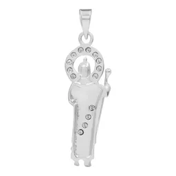 Dije Plata Ley 925 San Judas Tadeo con Zirconia - Imagen 2
