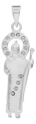 Dije Plata Ley 925 San Judas Tadeo con Zirconia - Imagen 2