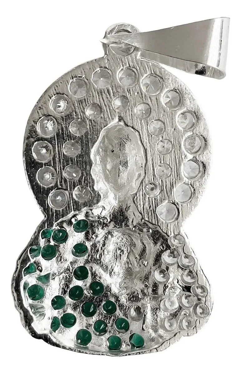 Dije Plata Ley .925 San Judas Tadeo con Zirconia - Imagen 1