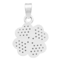 Dije Plata Ley .925 Trébol Cuatro Hojas con Zirconia - Imagen 2