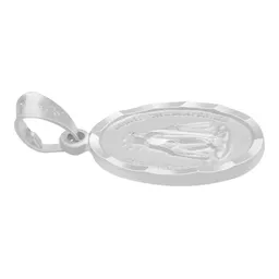 Dije Plata Ley 925 Virgen Milagrosa Doble Vista Diamantada Mate - Imagen 6
