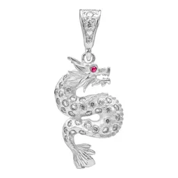 Dije Quetzalcóatl Plata Ley 925 con Zirconias Brillantes - Imagen 1