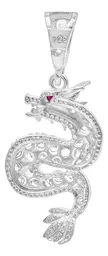 Dije Quetzalcóatl Plata Ley 925 con Zirconias Brillantes - Imagen 2