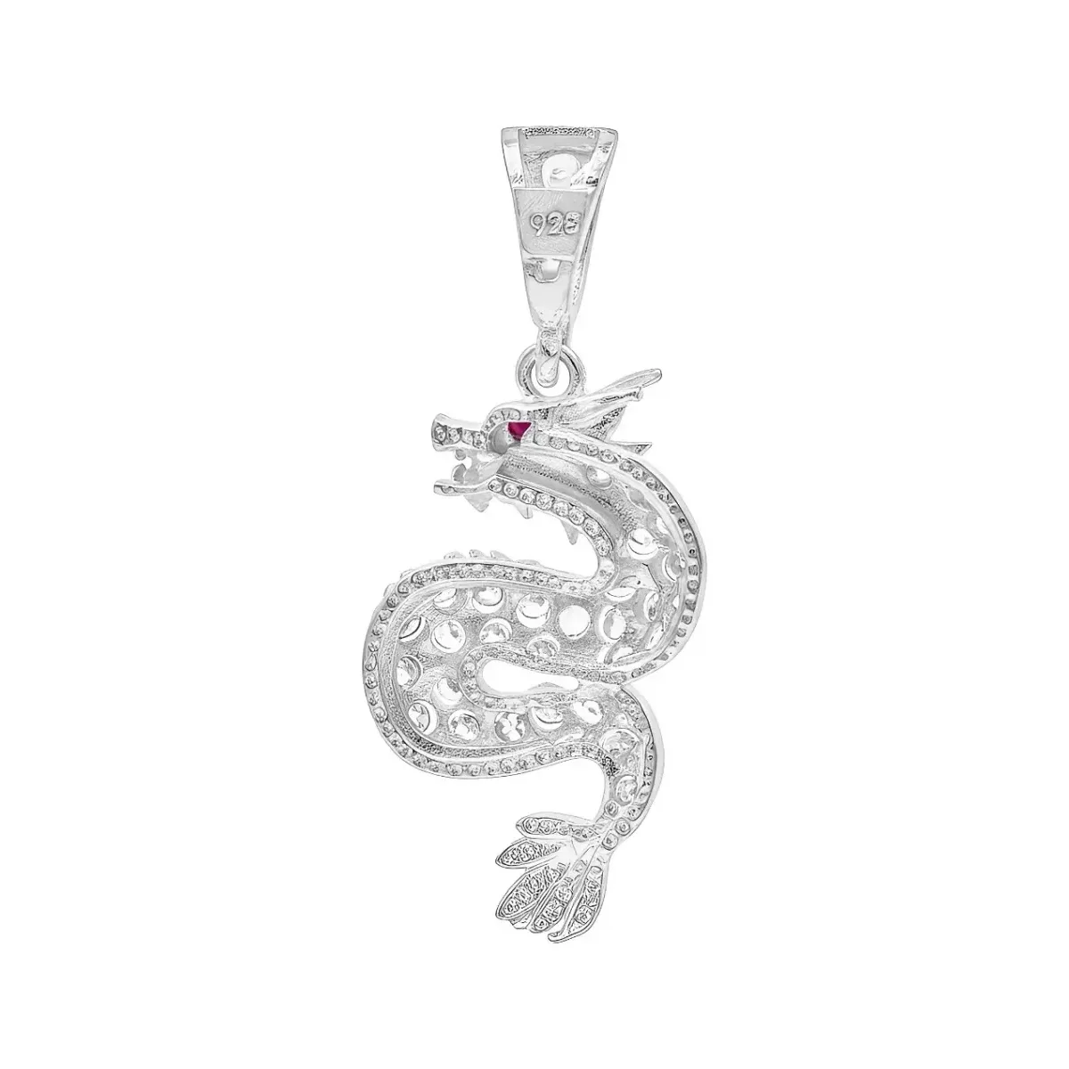 Dije Quetzalcóatl Plata Ley 925 con Zirconias Brillantes - Imagen 2
