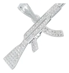 Dije Rifle AK-47 Plata 925 con Zirconia Blanca - Imagen 2