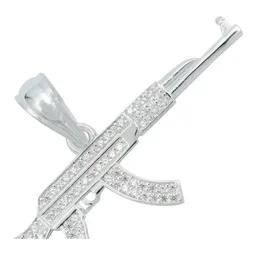Dije Rifle AK-47 Plata 925 con Zirconia Blanca - Imagen 3