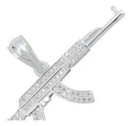 Dije Rifle AK-47 Plata 925 con Zirconia Blanca - Imagen 3