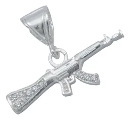 Dije Rifle Plata 925 con Zirconia Brillante - Imagen 1