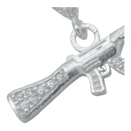 Dije Rifle Plata 925 con Zirconia Brillante - Imagen 2
