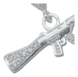 Dije Rifle Plata 925 con Zirconia Brillante - Imagen 2
