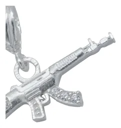 Dije Rifle Plata 925 con Zirconia Brillante - Imagen 3