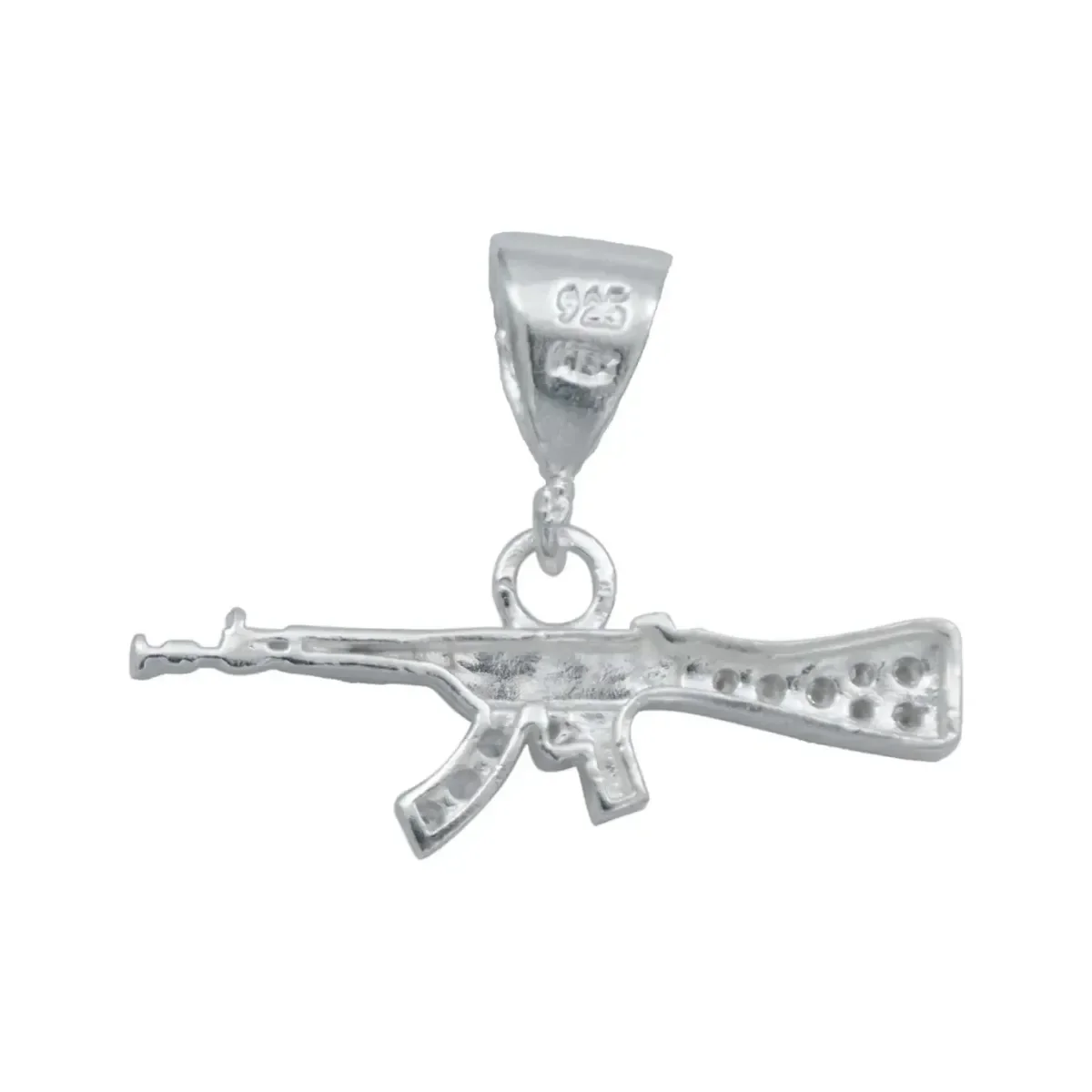 Dije Rifle Plata 925 con Zirconia Brillante - Imagen 4