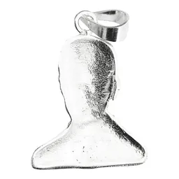 Dije Rostro Jesús Malverde Plata 925 Artesanal Unisex - Imagen 2