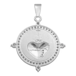 Dije Sagrado Corazón Cruz Plata .925 con Zirconia - Imagen 2