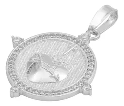Dije Sagrado Corazón Cruz Plata .925 con Zirconia - Imagen 4