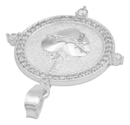 Dije Sagrado Corazón Cruz Plata .925 con Zirconia - Imagen 5