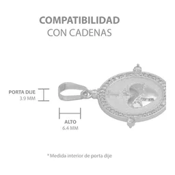 Dije Sagrado Corazón Cruz Plata .925 con Zirconia - Imagen 7