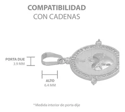 Dije Sagrado Corazón Cruz Plata .925 con Zirconia - Imagen 7