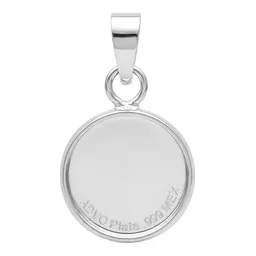 Dije Sagrado Corazón de Jesús Plata .999 Liso Religioso - Imagen 2