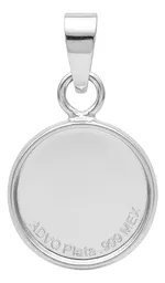 Dije Sagrado Corazón de Jesús Plata .999 Liso Religioso - Imagen 2