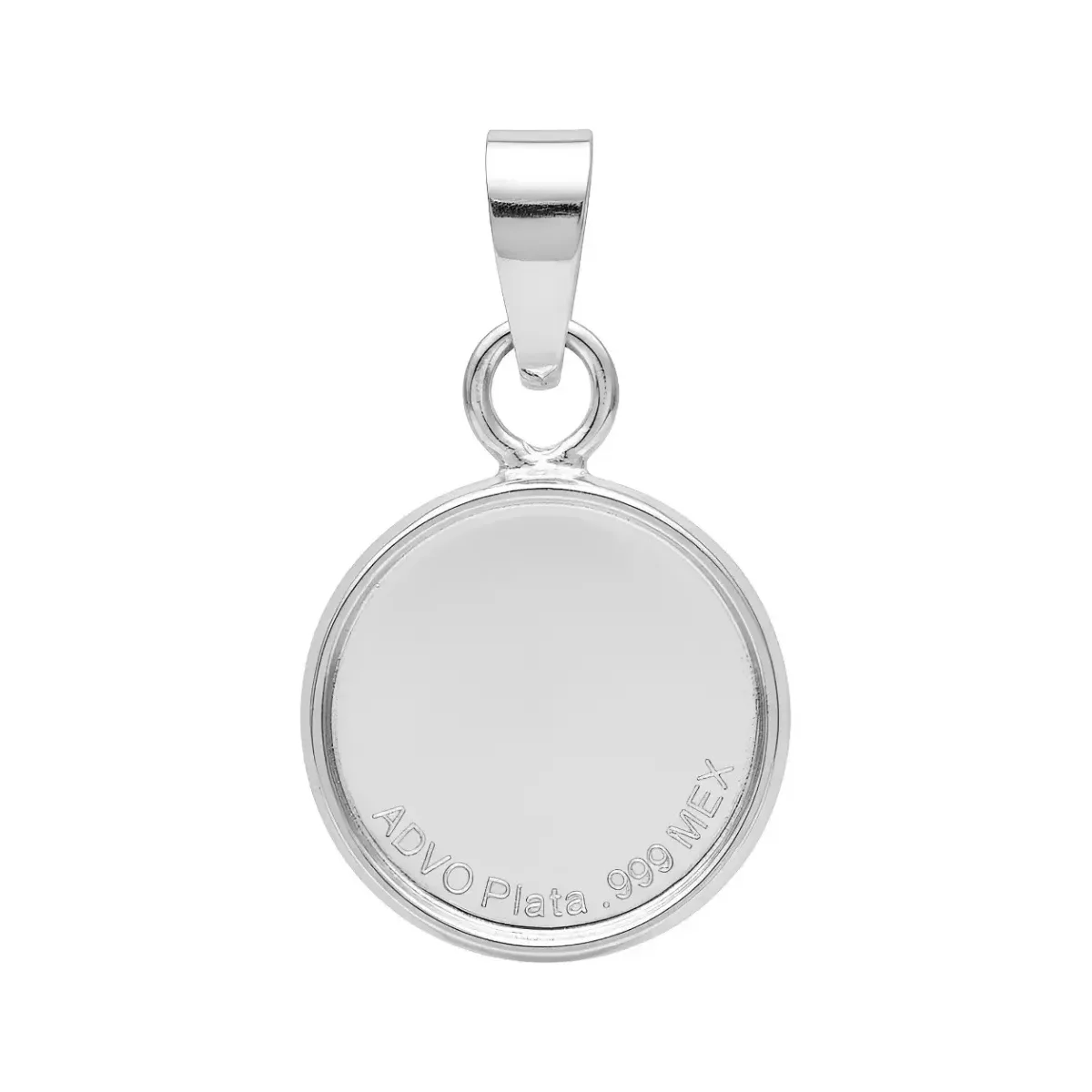 Dije Sagrado Corazón de Jesús Plata .999 Liso Religioso - Imagen 2
