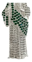 Dije San Judas con Zirconia Verde Plata .925 - Imagen 3