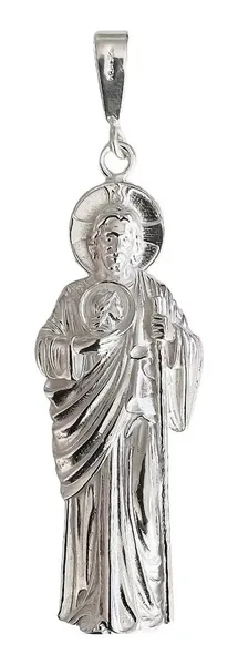 Dije San Judas Liso Plata .925 - Imagen 1