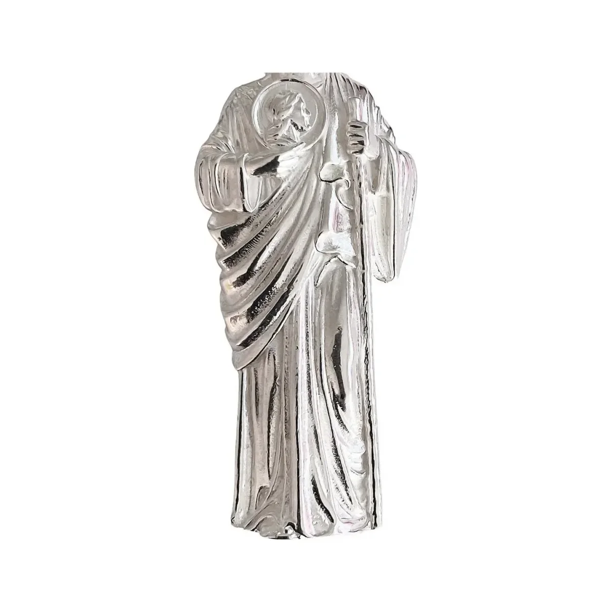 Dije San Judas Liso Plata .925 Modelo 6 - Imagen 2