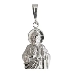 Dije San Judas Liso Plata .925 Modelo 6 - Imagen 3