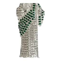 Dije San Judas Plata .925 con Zirconias Verdes - Imagen 3