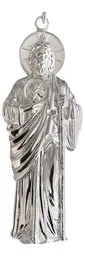 Dije San Judas Tadeo Plata 999 Liso Religioso - Imagen 2