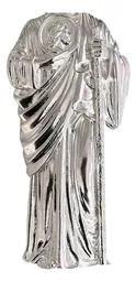 Dije San Judas Tadeo Plata 999 Liso Religioso - Imagen 4