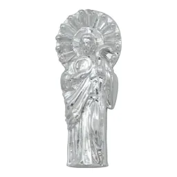 Dije San Judas Tadeo Plata 925 Liso con Zirconia - Imagen 2