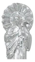 Dije San Judas Tadeo Plata 925 Liso con Zirconia - Imagen 3