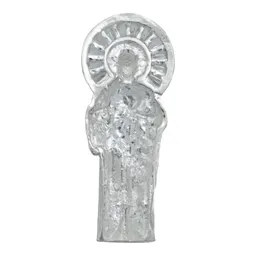 Dije San Judas Tadeo Plata 925 Liso con Zirconia - Imagen 4