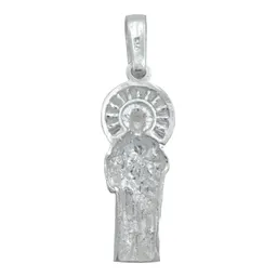 Dije San Judas Tadeo Plata 925 Liso con Zirconia - Imagen 5