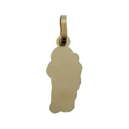 Dije San Judas Tadeo Oro 10k Liso con Cadena Eslabón para Mujer - Imagen 4