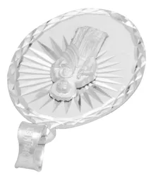Dije San Judas Tadeo Plata 925 Oval Diamantado - Imagen 4