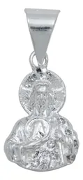 Dije San Judas Tadeo Torso Plata Ley .925 con Zirconia Blanca - Imagen 1