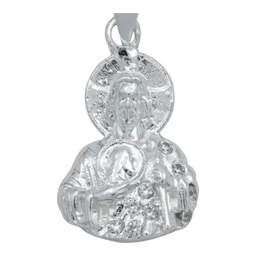 Dije San Judas Tadeo Torso Plata Ley .925 con Zirconia Blanca - Imagen 2